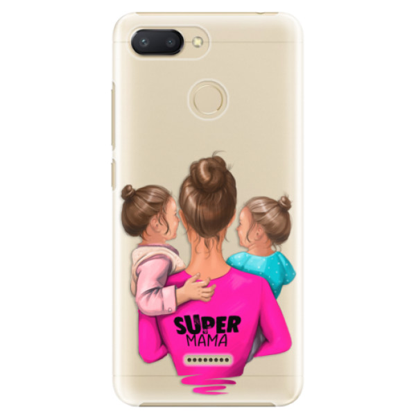 Plastové puzdro iSaprio - Super Mama - Two Girls - Xiaomi Redmi 6