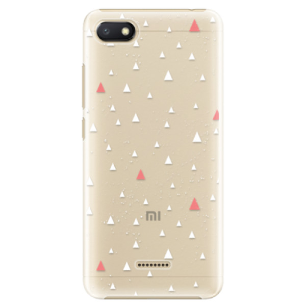 Plastové puzdro iSaprio - Abstract Triangles 02 - white - Xiaomi Redmi 6A
