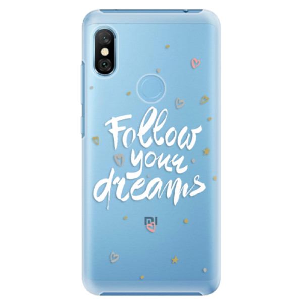 Plastové puzdro iSaprio - Follow Your Dreams - white - Xiaomi Redmi Note 6 Pro