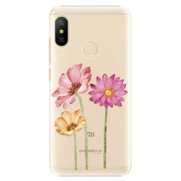 Plastové puzdro iSaprio - Three Flowers - Xiaomi Mi A2 Lite