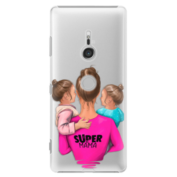 Plastové puzdro iSaprio - Super Mama - Two Girls - Sony Xperia XZ3