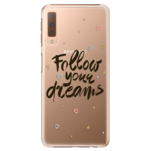 Plastové puzdro iSaprio - Follow Your Dreams - black - Samsung Galaxy A7 (2018)