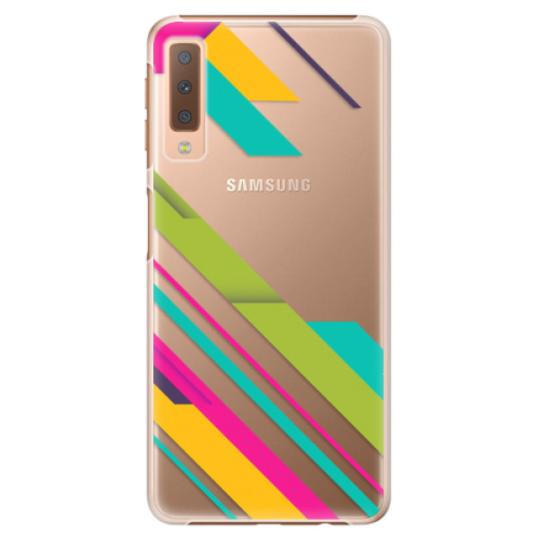 Plastové puzdro iSaprio - Color Stripes 03 - Samsung Galaxy A7 (2018)