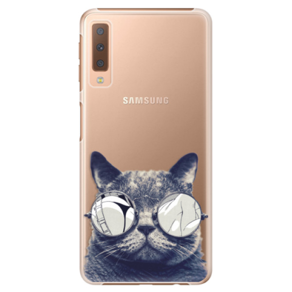 Plastové puzdro iSaprio - Crazy Cat 01 - Samsung Galaxy A7 (2018)