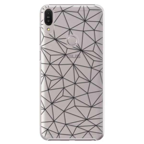 Plastové puzdro iSaprio - Abstract Triangles 03 - black - Asus Zenfone Max Pro ZB602KL