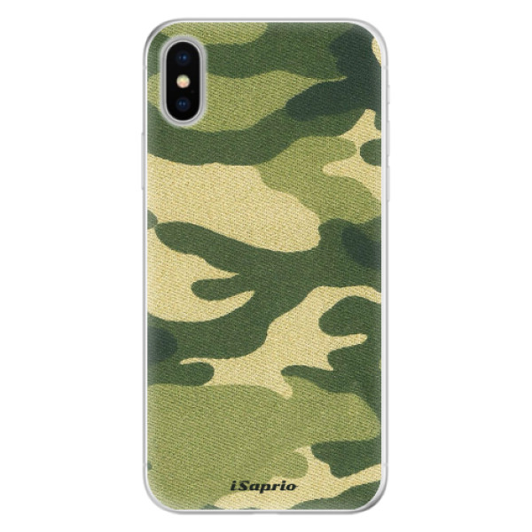 Silikónové puzdro iSaprio - Green Camuflage 01 - iPhone X