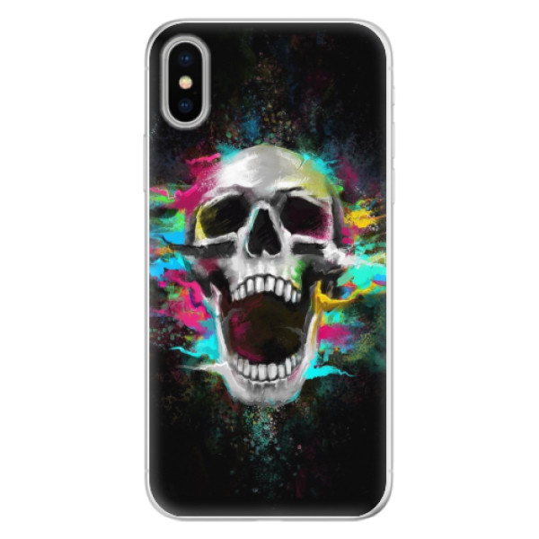 Silikónové puzdro iSaprio - Skull in Colors - iPhone X