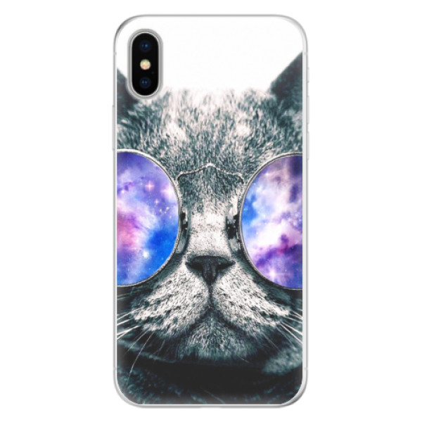 Silikónové puzdro iSaprio - Galaxy Cat - iPhone X