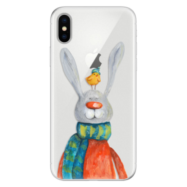 Silikónové puzdro iSaprio - Rabbit And Bird - iPhone X