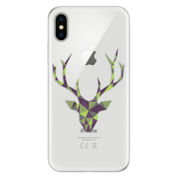 Silikónové puzdro iSaprio - Deer Green - iPhone X