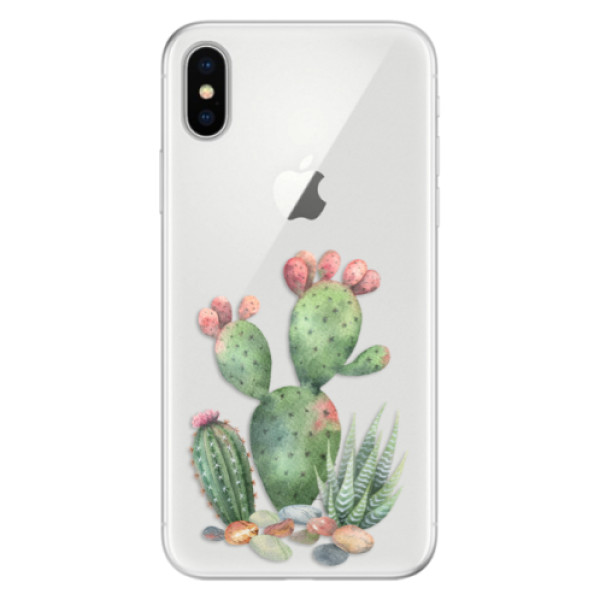 Silikónové puzdro iSaprio - Cacti 01 - iPhone X