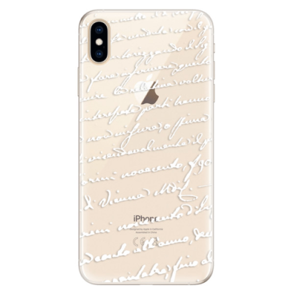 Silikónové puzdro iSaprio - Handwriting 01 - white - iPhone XS Max