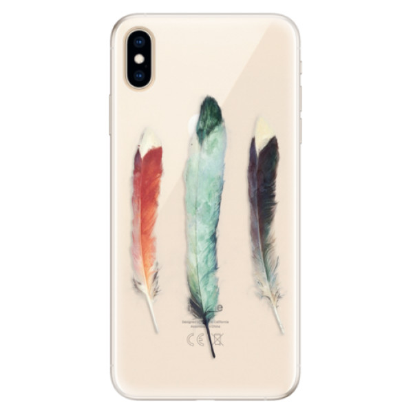 Silikónové puzdro iSaprio - Three Feathers - iPhone XS Max