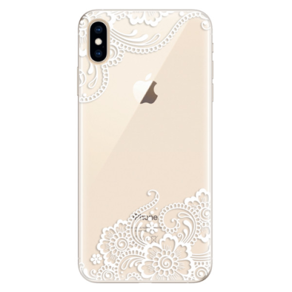 Silikónové puzdro iSaprio - White Lace 02 - iPhone XS Max