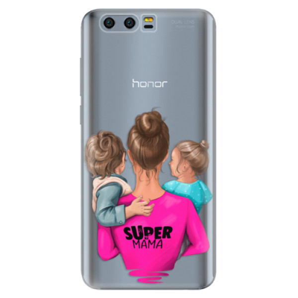 Silikónové puzdro iSaprio - Super Mama - Boy and Girl - Huawei Honor 9