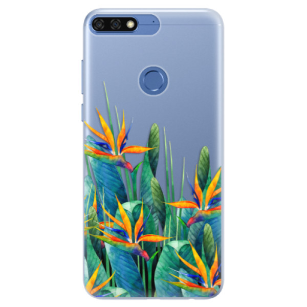 Silikónové puzdro iSaprio - Exotic Flowers - Huawei Honor 7C
