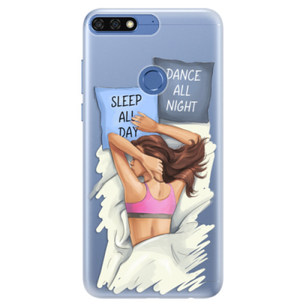 Silikónové puzdro iSaprio - Dance and Sleep - Huawei Honor 7C