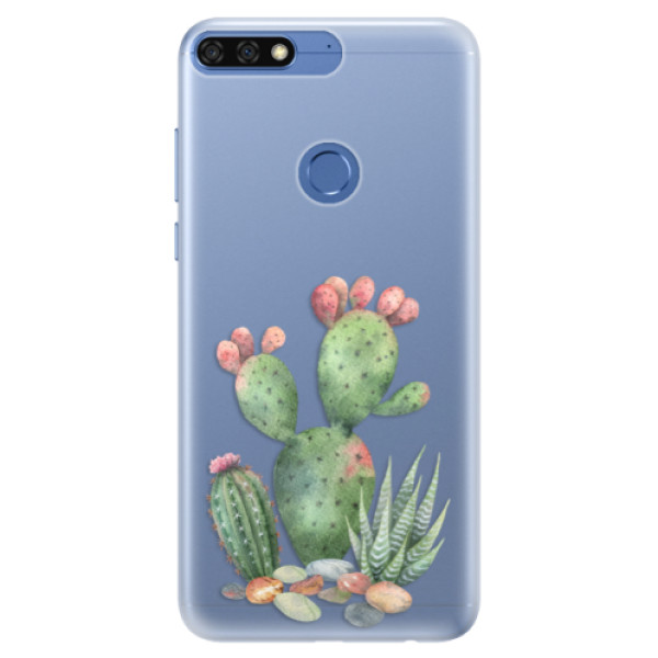Silikónové puzdro iSaprio - Cacti 01 - Huawei Honor 7C