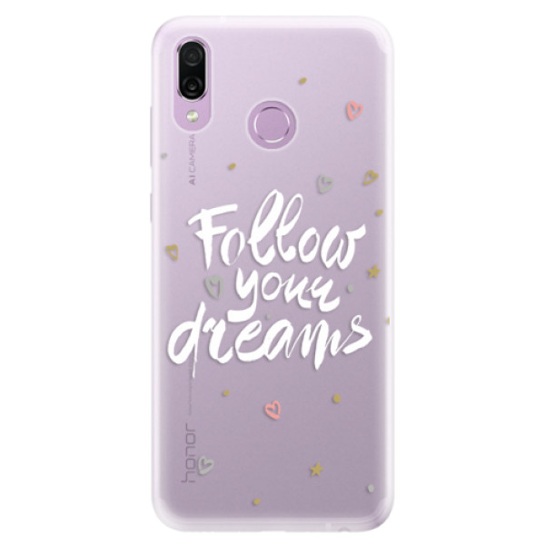 Silikónové puzdro iSaprio - Follow Your Dreams - white - Huawei Honor Play