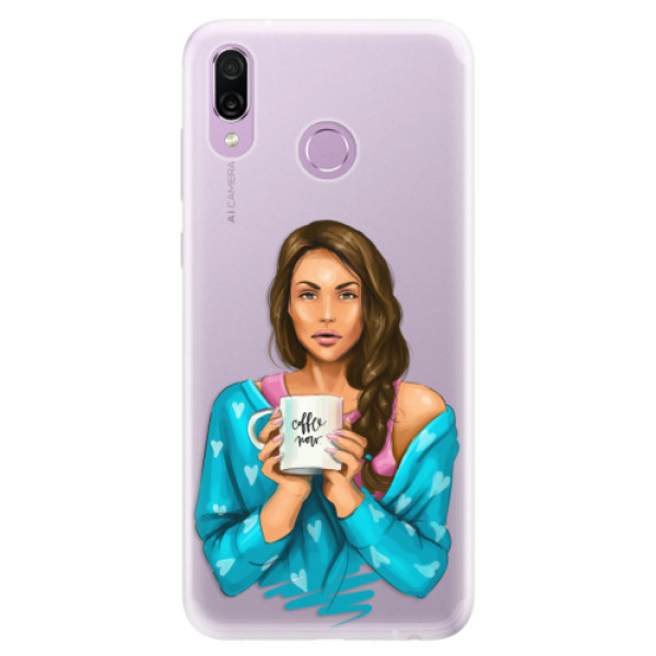 Silikónové puzdro iSaprio - Coffe Now - Brunette - Huawei Honor Play
