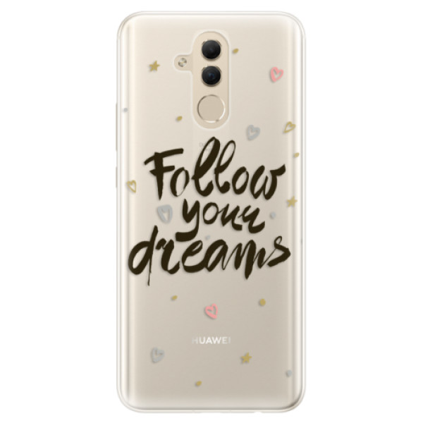 Silikónové puzdro iSaprio - Follow Your Dreams - black - Huawei Mate 20 Lite