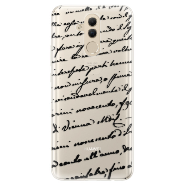Silikónové puzdro iSaprio - Handwriting 01 - black - Huawei Mate 20 Lite