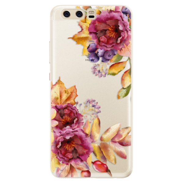 Silikónové puzdro iSaprio - Fall Flowers - Huawei P10