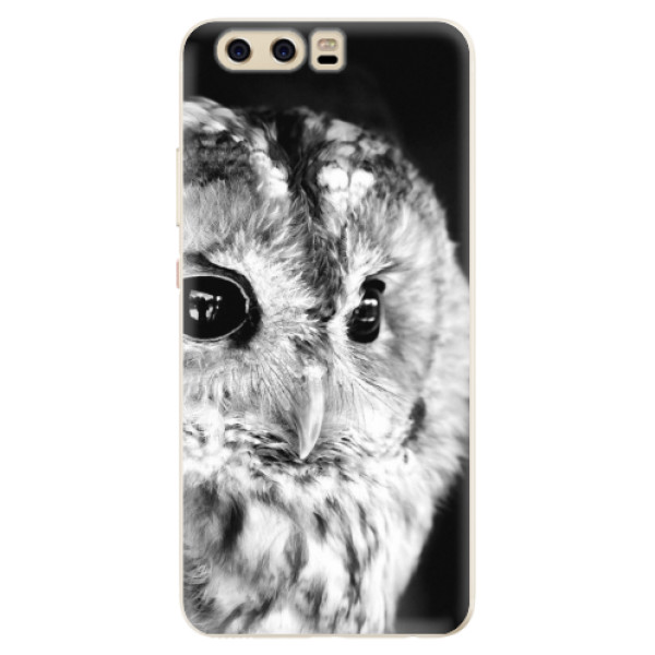 Silikónové puzdro iSaprio - BW Owl - Huawei P10