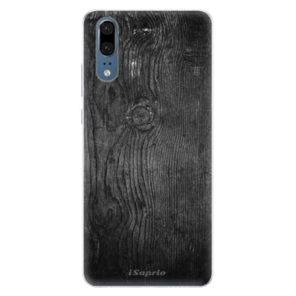 Silikónové puzdro iSaprio - Black Wood 13 - Huawei P20