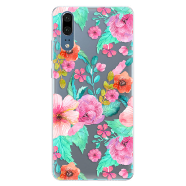 Silikónové puzdro iSaprio - Flower Pattern 01 - Huawei P20
