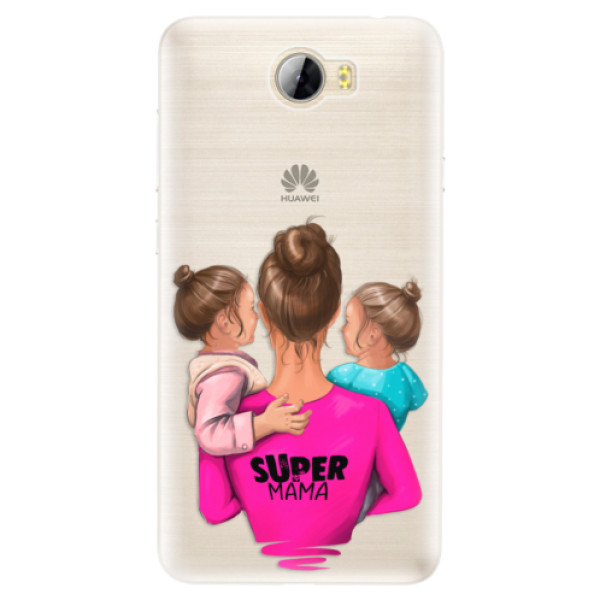 Silikónové puzdro iSaprio - Super Mama - Two Girls - Huawei Y5 II / Y6 II Compact