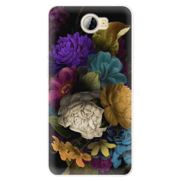 Silikónové puzdro iSaprio - Dark Flowers - Huawei Y5 II / Y6 II Compact