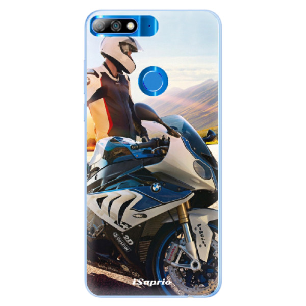 Silikónové puzdro iSaprio - Motorcycle 10 - Huawei Y7 Prime 2018