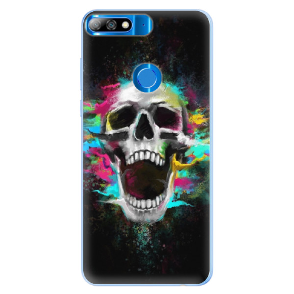 Silikónové puzdro iSaprio - Skull in Colors - Huawei Y7 Prime 2018