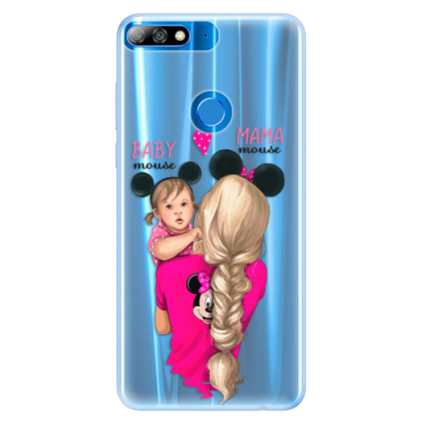 Silikónové puzdro iSaprio - Mama Mouse Blond and Girl - Huawei Y7 Prime 2018