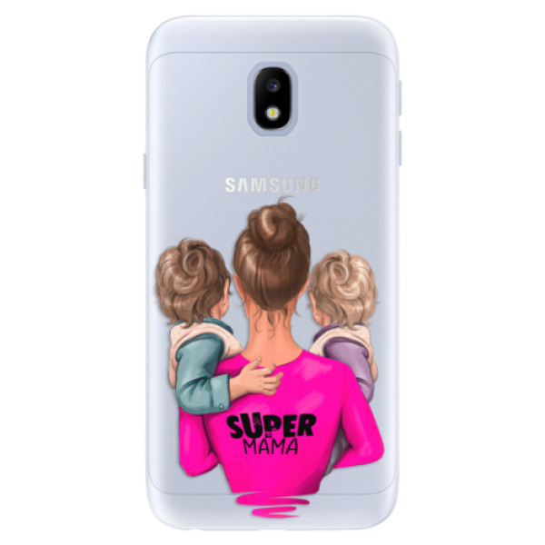 Silikónové puzdro iSaprio - Super Mama - Two Boys - Samsung Galaxy J3 2017