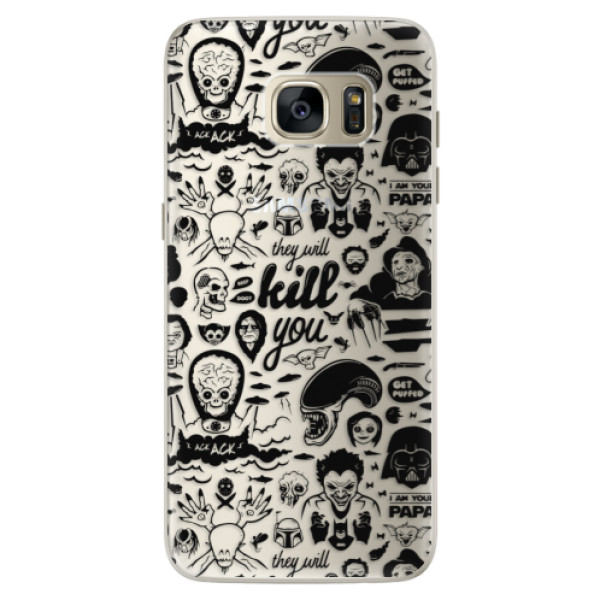 Silikónové puzdro iSaprio - Comics 01 - black - Samsung Galaxy S7