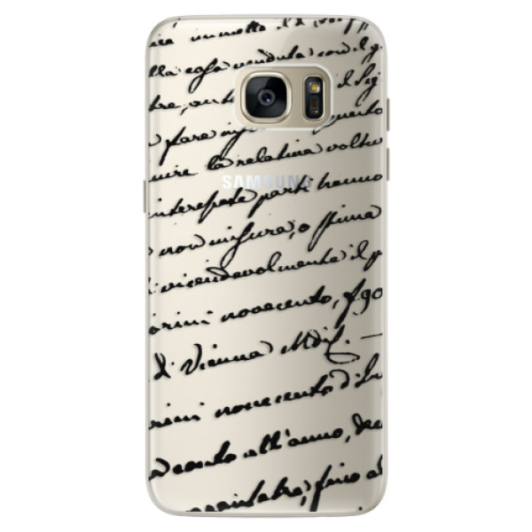 Silikónové puzdro iSaprio - Handwriting 01 - black - Samsung Galaxy S7