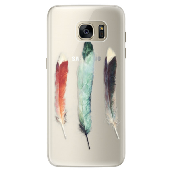 Silikónové puzdro iSaprio - Three Feathers - Samsung Galaxy S7