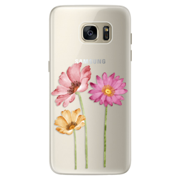 Silikónové puzdro iSaprio - Three Flowers - Samsung Galaxy S7