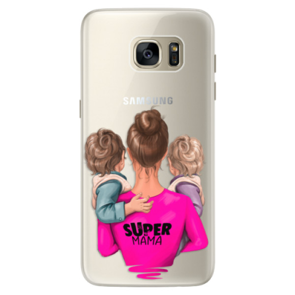 Silikónové puzdro iSaprio - Super Mama - Two Boys - Samsung Galaxy S7