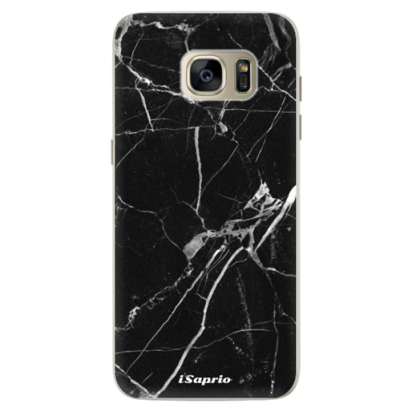 Silikónové puzdro iSaprio - Black Marble 18 - Samsung Galaxy S7 Edge