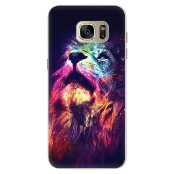 Silikónové puzdro iSaprio - Lion in Colors - Samsung Galaxy S7 Edge