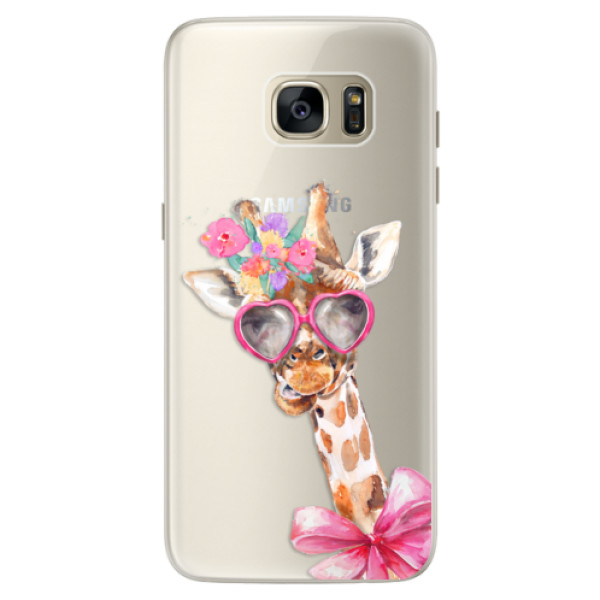 Silikónové puzdro iSaprio - Lady Giraffe - Samsung Galaxy S7 Edge