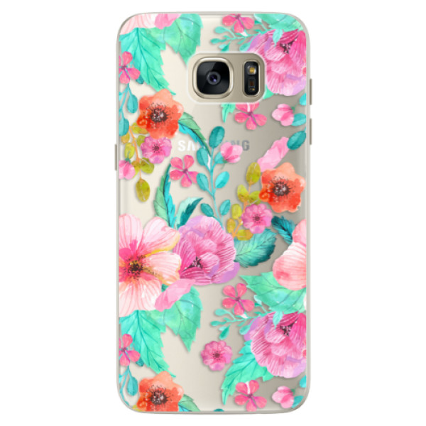 Silikónové puzdro iSaprio - Flower Pattern 01 - Samsung Galaxy S7 Edge