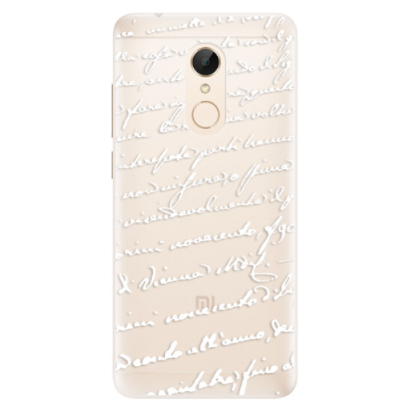 Silikónové puzdro iSaprio - Handwriting 01 - white - Xiaomi Redmi 5