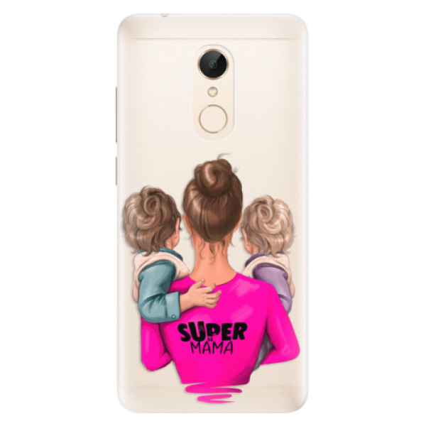 Silikónové puzdro iSaprio - Super Mama - Two Boys - Xiaomi Redmi 5