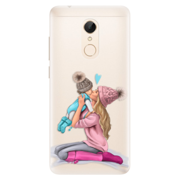 Silikónové puzdro iSaprio - Kissing Mom - Blond and Boy - Xiaomi Redmi 5