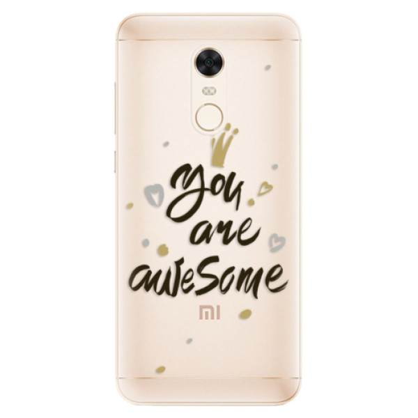 Silikónové puzdro iSaprio - You Are Awesome - black - Xiaomi Redmi 5 Plus