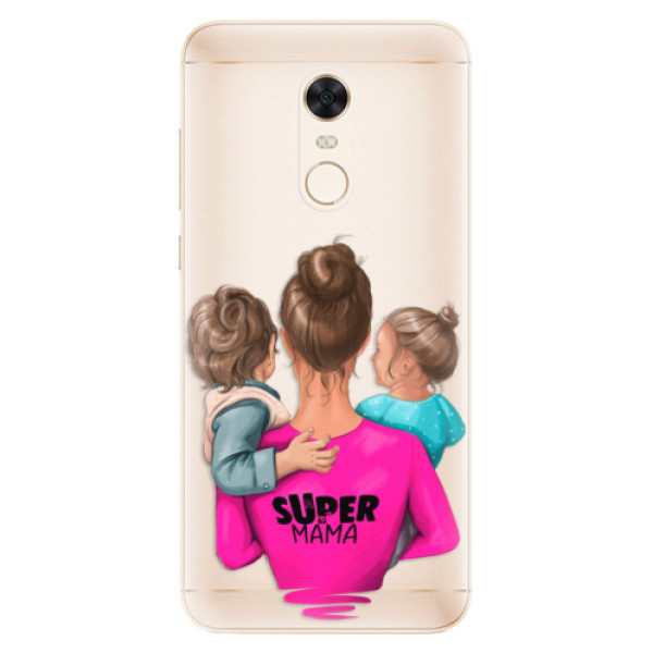 Silikónové puzdro iSaprio - Super Mama - Boy and Girl - Xiaomi Redmi 5 Plus
